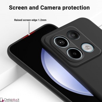 Silikoninis ploniausias dėklas - su kameros apsauga juodas (Xiaomi Redmi Note 13 Pro 5G/Poco X6 5G) Silikoninis ploniausias dėklas - su kameros apsauga juodas (Xiaomi Redmi Note 13 Pro 5G/Poco X6 5G)